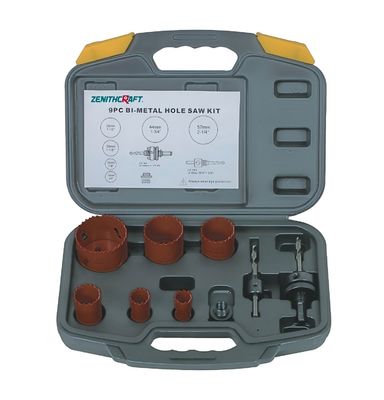 Buon prezzo Hss M3 9PC Bi Metal Hole Saw Set per materiali di fusione in legno Giunta di gesso in linea