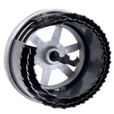 quality 3PC Multi Blade Hole Saw Kit HRC38-42 60mm 67mm 74mm For Plywood Cutting Neat Holes factory