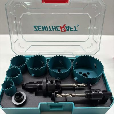 Guter Preis 9PC Bi-Metall-Lochsäge-Set Hss-Lochsäge-Set mit variablen Schrägzähnen Online