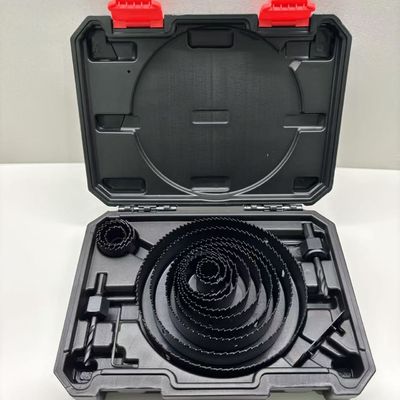 quality 17PC High Carbon Steel Hole Saw Set Black Oxide / Spray Painted factory