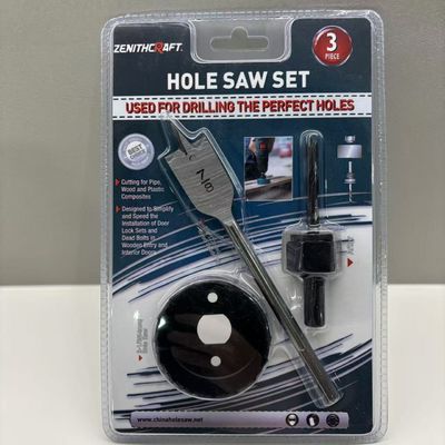 Good price Durability 3PC Lock Installation Hole Saw Kit Customizable Black Oxide / Spray Painted online