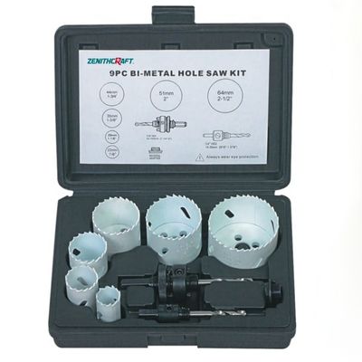 Bon prix 9 pièces de scie à trous en métal bi pour acier inoxydable 38 mm / 44 mm / 47 mm en ligne