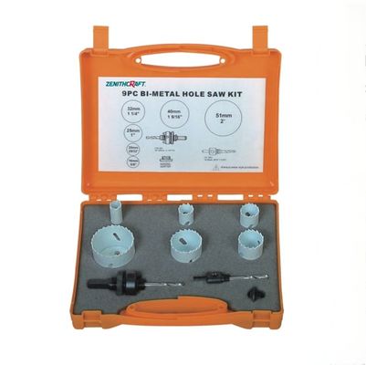 Guter Preis 9PC Bi Matel Lochsäge Set M3 Hochgeschwindigkeitsstahl Lochsäge Set 19-51mm/22-64mm Online
